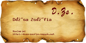 Dósa Zsófia névjegykártya